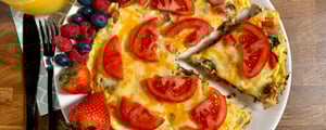 Omelette aux Légumes et Jambon