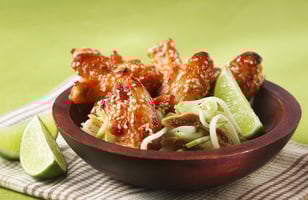 Photo Recette AILES DE POULET BBQ RÔTIES AU MIEL ET LIMETTE
