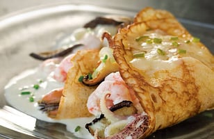 Photo Recette Crêpes aux Fruits de Mer et au Fromage Le Cru du Clocher