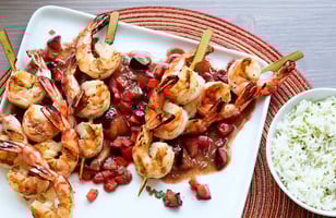 Photo Recette Crevettes BBQ avec Chutney aux Prunes