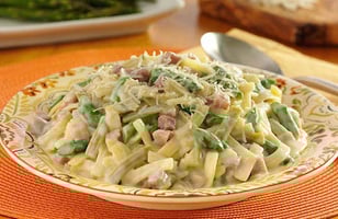 Photo Recette Fettuccine avec Jambon et Asperges