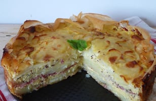 Photo Recette Gâteau de Pommes de Terre, Comté et Jambon Forêt Noire