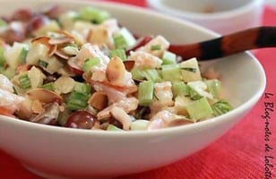 Photo Recette Salade Waldorf aux Crevettes Raisins et Amandes