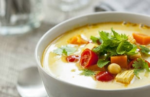 Photo Recette Soupe-Repas à la Dinde, Pois Chiches et Patates Douces