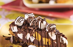 Photo Recette Tarte au Chocolat Truffée de Tire-éponge et Mini-guimauves