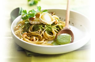 Photo Recette Pâtes à la Sauce aux Épinards, au Persil et au Fromage de Chèvre