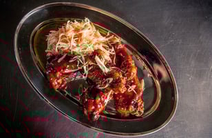 Photo Recette AILES DE DINDE BBQ, SALADE DE CHOU