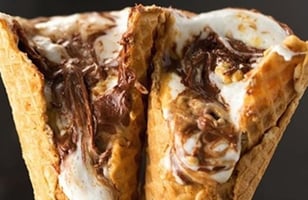 Photo Recette Cornet de Guimauve et de Chocolat sur la Braise