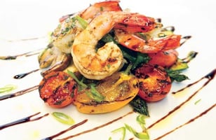 Photo Recette Crevettes Sauvages et Légumes Grillés au Vinaigre Balsamique