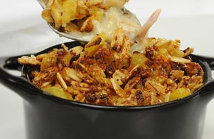 Photo Recette CROUSTADE DE POMMES DE TERRE RATTES AU JAMBON BLANC, AUX ENDIVES ET AU FROMAGE LA SAUVAGINE