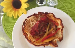 Photo Recette Croûte Fromagée et Spaghetti aux Légumes