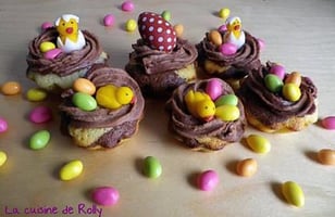 Photo Recette Cupcakes de Pâques aux Trois Chocolats