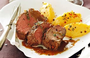 Photo Recette Filet de Chevreuil au Jus D’érable et Purée de Patates Douces
