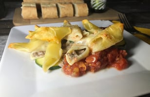 Photo Recette Pennonis Farcies au Boeuf et Zucchinis au Four