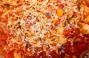 Photo Recette Poêlée de Pâtes, Tomates, Légumes Fromagés