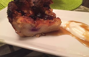 Photo Recette Pouding au Pain et Bleuets
