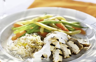 Photo Recette POULET GRILLÉ, SAUCE À LA CRÈME AU CITRON