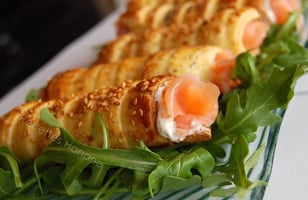 Photo Recette Rouleaux Feuilletés au Saumon Fumé