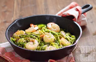 Photo Recette SPAGHETTI DE ZUCCHINIS ET CREVETTES