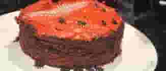 Gâteau au Chocolat, Glaçage Orange pour L’halloween